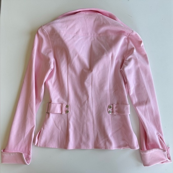 Vintage 90s Y2K Vertigo Light Baby Pink Button Up Shirt Jacket Size S - Picture 3 of 15